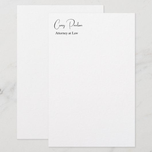 Trendy Advocaat Unieke Special Briefpapier (Voorkant / Achterkant)