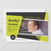 Trendy Afbeelding foto-uitnodiging Kaart (Voorkant)