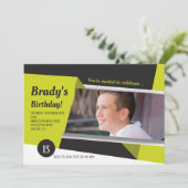 Trendy Afbeelding foto-uitnodiging Kaart (Staand voorkant)