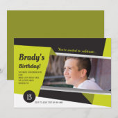 Trendy Afbeelding foto-uitnodiging Kaart (Voorkant / Achterkant)