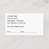 Trendy Affordable Hairstylist Appointment Cards Visitekaartje (Achterkant)