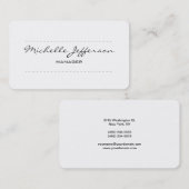 Trendy afgeronde hoek Script Manager-Visitekaartje Visitekaartje (Voorkant / Achterkant)