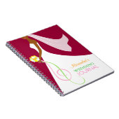 Trendy African American Bride's Wedding Journal Notitieboek (Rechterzijde)