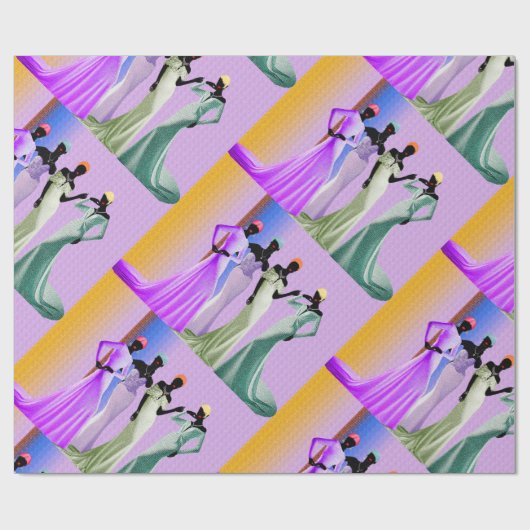 Trendy African American Cadeaupapier (Vlak)