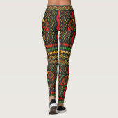 Trendy African Tribal Geo Abstract Leggings (Achterkant)