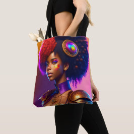 Trendy Afro Steampunk Meisje Tote Bag