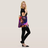 Trendy Afro Steampunk Meisje Tote Bag (Op model)