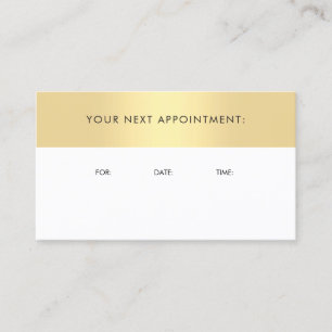 Trendy Afspraakherinnering Gold Look Sjabloon Afsprakenkaartje