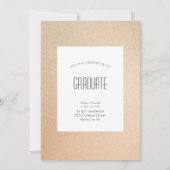 Trendy Afstudeeraankondiging Gouden Lijst Open Hui Kaart (Achterkant)