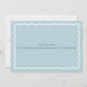 Trendy Afstudeerder Aankondiging Fotokaart Wave Bl (Achterkant)