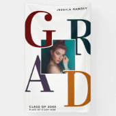 Trendy Afstudeerder Foto Afstuderen deur banner (Verticaal)