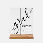 Trendy Afstudeerder Script Afstuderen Favors Acryl Bord (Voorkant)