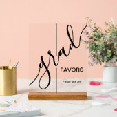 Trendy Afstudeerder Script Afstuderen Favors Acryl Bord (Huwelijk)