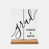 Trendy Afstudeerder Script Afstuderen Kaarten en g Acryl Bord (Voorkant)