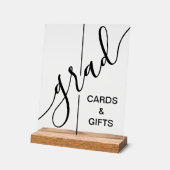 Trendy Afstudeerder Script Afstuderen Kaarten en g Acryl Bord (Hoek)