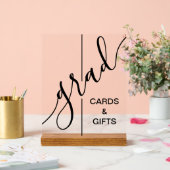 Trendy Afstudeerder Script Afstuderen Kaarten en g Acryl Bord (Huwelijk)