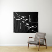 Trendy Afstudeerder Script Graduation Party Achter Wandkleed (In Situ (horizontaal))