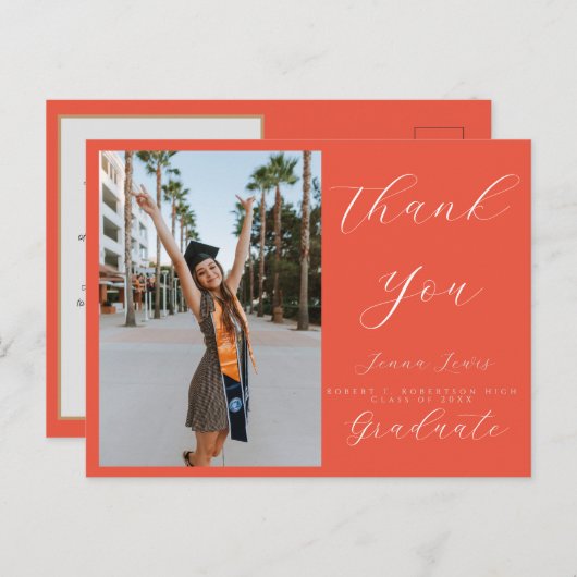 Trendy Afstudeerder van de Bekleding van het Manus Briefkaart (Voorkant / Achterkant)