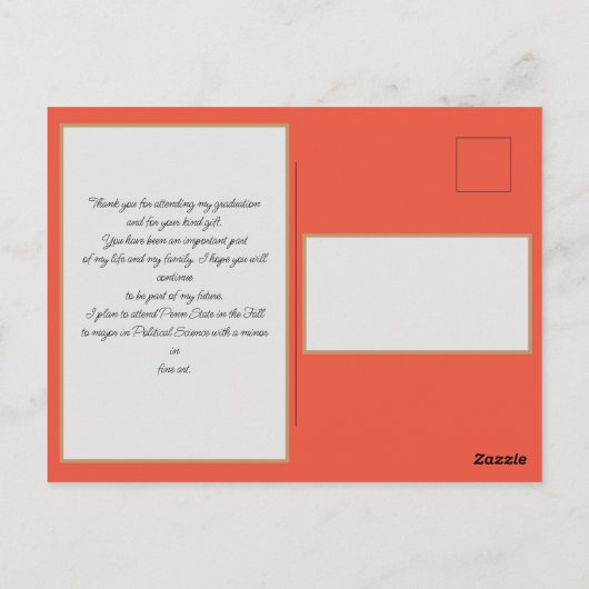 Trendy Afstudeerder van de Bekleding van het Manus Briefkaart (Achterkant)