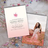 Trendy afstudeerfeest 2025 Elegante Bloemen Kaart