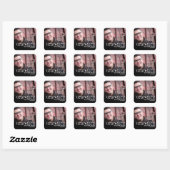 Trendy Afstudeerfeest Foto Vierkante Sticker (Vel)