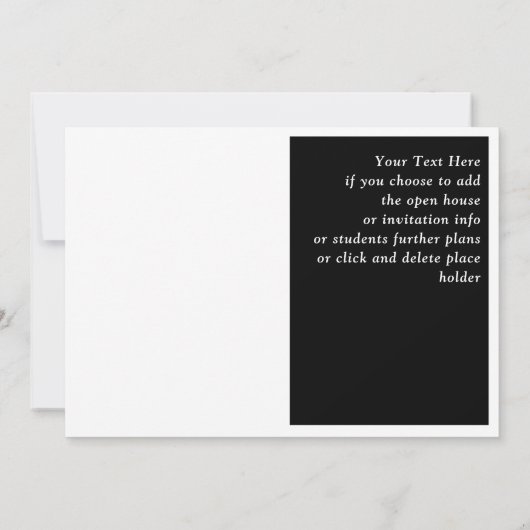 Trendy Afstudeerfoto Zwart en Wit Kaart (Achterkant)