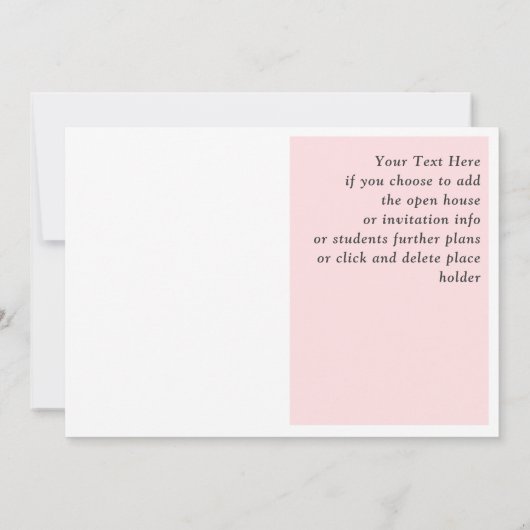 Trendy Afstuderen Aankondiging Fotokaart Blush (Achterkant)