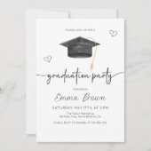 Trendy Afstuderen Aankondiging, Graduation Party Kaart (Voorkant)