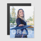 Trendy Afstuderen Aankondiging Magnetische Kaart (Voorkant / Achterkant)