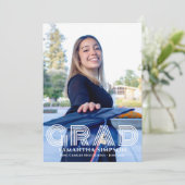 Trendy Afstuderen Aankondiging Uitnodiging Kaart (Staand voorkant)