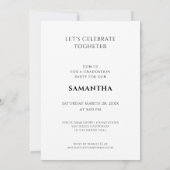 Trendy Afstuderen Aankondiging Uitnodiging Kaart (Achterkant)