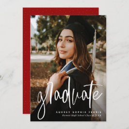 Trendy afstuderen aankondiging verticaal afstudere