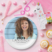Trendy Afstuderen Celebration Foto Papieren Bordje (Feest)