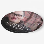 Trendy Afstuderen Celebration Foto Papieren Bordje (Gekanteld)