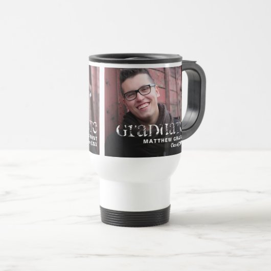 Trendy Afstuderen Celebration Foto Reisbeker (Voorkant rechts)