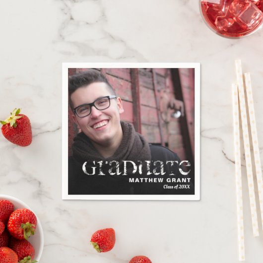 Trendy Afstuderen Celebration Foto Servet (Insitu)