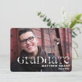 Trendy Afstuderen Celebration Invitation Kaart (Staand voorkant)