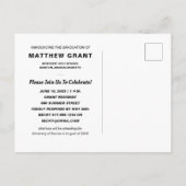 Trendy Afstuderen Celebration Party Uitnodiging Briefkaart (Achterkant)