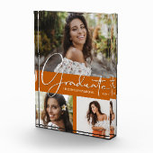 Trendy Afstuderen Collage op verbrand Sinaasappel Fotoblokken (Rechts)