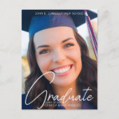 Trendy Afstuderen de Witte Bekleding van het Manus Briefkaart (Voorkant)