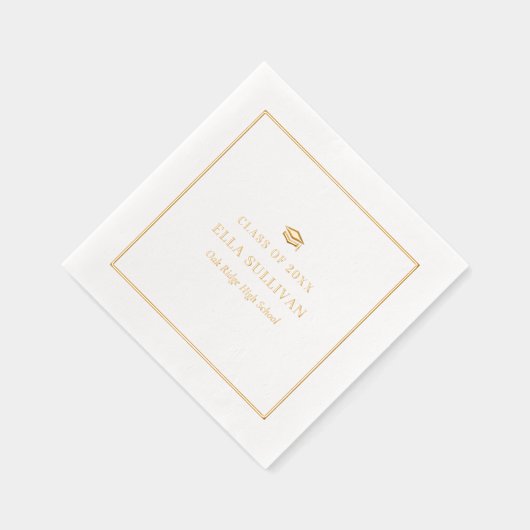 Trendy Afstuderen Folie servetten Classy Modern (Rechts)