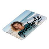 Trendy Afstuderen Foto met geborsteld Letteren Magneet (Linkerzijde)