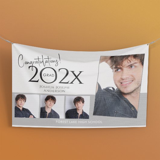 Trendy Afstuderen fotocollage Spandoek