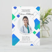 Trendy Afstuderen fotouitnodiging Kaart (Staand voorkant)