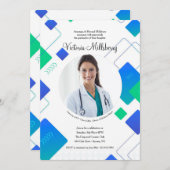 Trendy Afstuderen fotouitnodiging Kaart (Voorkant / Achterkant)