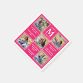 Trendy Afstuderen Fun Facts Photo Collage Napkins Servet (Hoek)