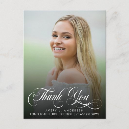 Trendy Afstuderen kalligrafie Hartelijk dank Briefkaart (Voorkant)
