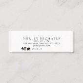 Trendy afstuderen naam invoegkaart mini visitekaartje (Achterkant)