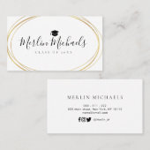 Trendy afstuderen naam invoegkaart visitekaartje (Voorkant / Achterkant)