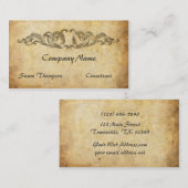 Trendy Aged Paper Medieval Design Visitekaartje (Voorkant / Achterkant)